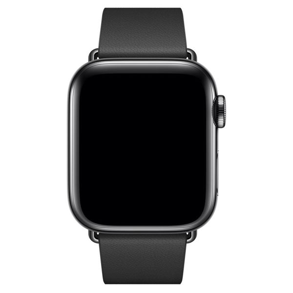 Apple Leather Band Modern Buckle Apple Watch Series 1 á 9 / SE (38/40/41 mm) | Series 10 (42 mm) - Taille S - Noir