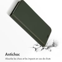 Accezz Étui de téléphone Slim Folio en cuir de qualité supérieure Apple iPhone 12 (Pro) - Vert