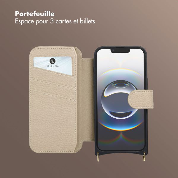 Selencia Étui Riva avec MagSafe et cordon de téléphone Apple iPhone 16e - Beige