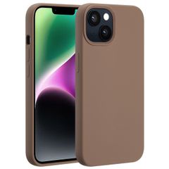 Accezz Coque Liquid Silicone avec MagSafe Apple iPhone 14 / 13 - Marron clair