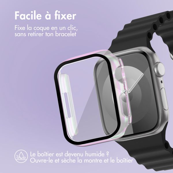 imoshion Coque rigide brillante à couverture complète pour Apple Watch Series 7 / 8 / 9 - 45 mm - Pearlescent