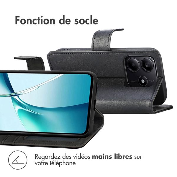 imoshion Étui de télephone portefeuille de luxe Xiaomi Redmi Note 14 (5G) - Noir