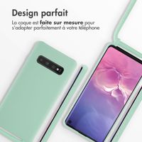 imoshion Coque en silicone avec cordon Samsung Galaxy S10 - Vert menthe