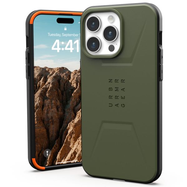 UAG Coque Civilian MagSafe iPhone 15 Pro Max - Olive Drab