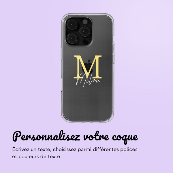 Coque personnalisée avec une lettre iPhone 16 Pro - Transparent