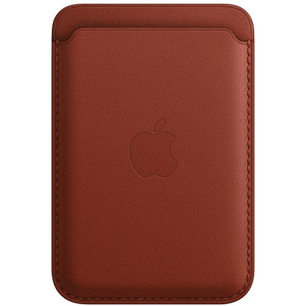 Apple Leather Wallet MagSafe (Apple Wallet 2nd generation) - Avec la fonctionnalité AirTag intégrée - Umber