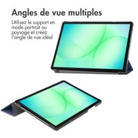 imoshion Coque tablette Trifold Samsung Galaxy Tab A11 Plus - Bleu foncé
