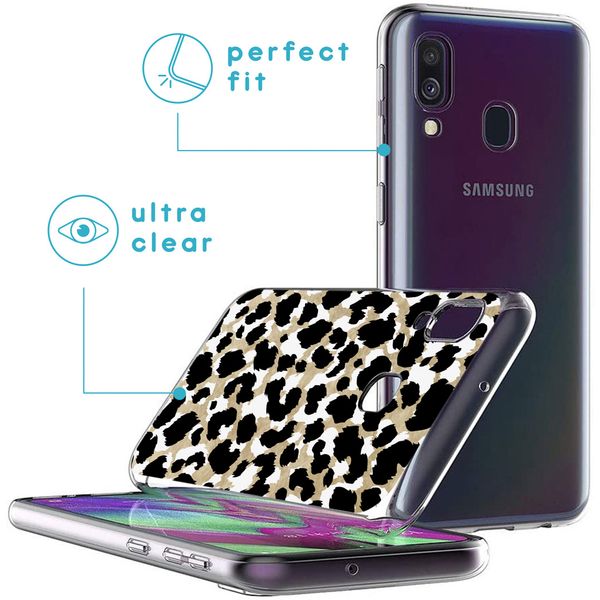 imoshion Coque Design Samsung Galaxy A40 - Léopard / Noir