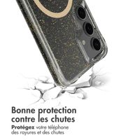 imoshion Coque arrière transparente pailletée avec MagSafe Samsung Galaxy S24 - Doré