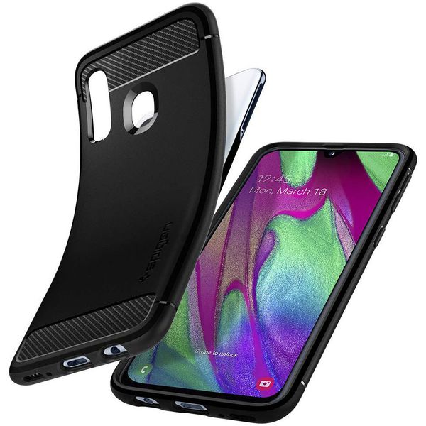 Spigen Coque Rugged Armor Samsung Galaxy A40 - Noir