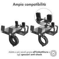 imoshion Support de téléphone pour vélo - Réglable - Universel - Aluminium - Gris