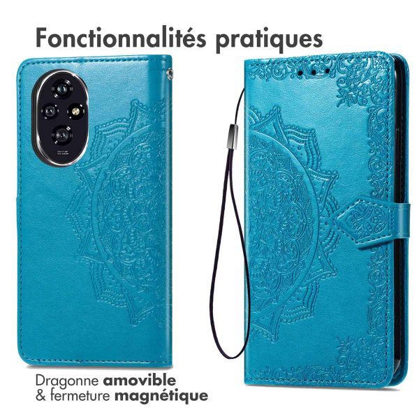 imoshion Etui de télephone Mandala Honor 200 - Turquoise