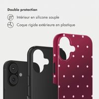 Selencia Coque arrière Vivid Apple iPhone 17 - Happy Dots Burgundy
