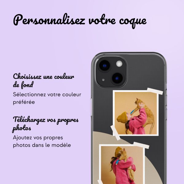 Coque personnalisée avec pellicule N°2 iPhone 13 - Transparent