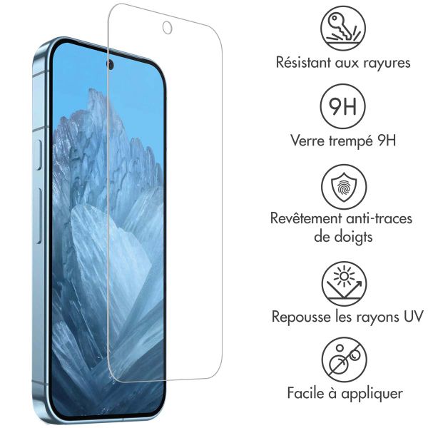 Accezz Protection d'écran en verre trempé Google Pixel 9 / 9 Pro