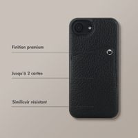 Selencia Coque Riva avec porte-cartes Apple iPhone 16e - Noir