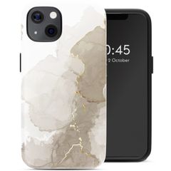 Selencia Coque arrière Vivid avec MagSafe Apple iPhone 13 - Marble Light Brown