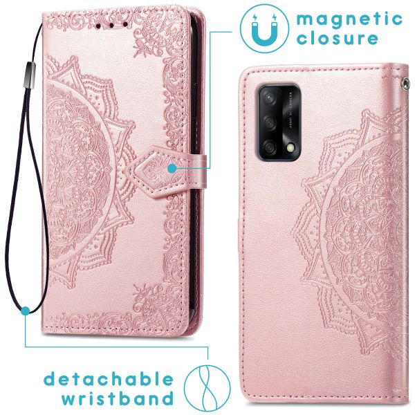 imoshion Etui de télephone Mandala Oppo A74 (4G) - Rose Doré
