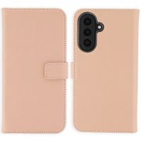 Selencia Étui portefeuille en cuir véritable Samsung Galaxy A57 (5G) - Rose clair
