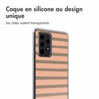 imoshion Coque Design Samsung Galaxy A52(s) (5G/4G)- Striped Peach Reverse