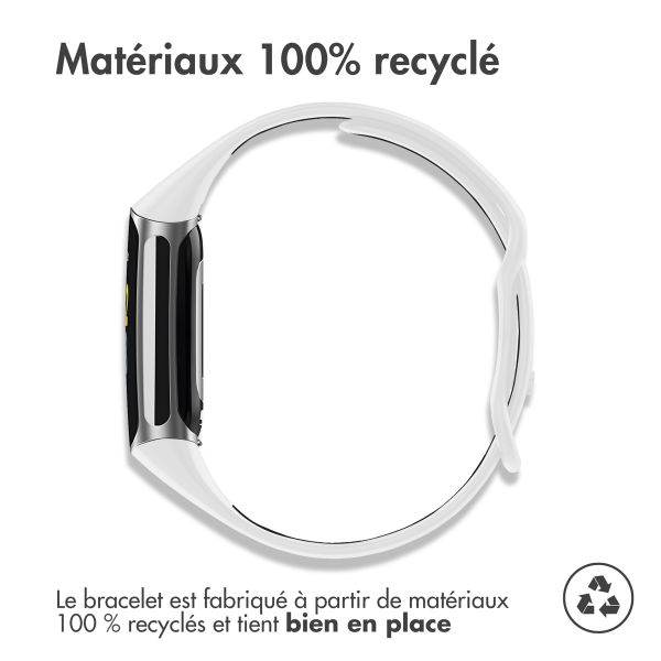 imoshion Bracelet Sport⁺ en silicone Fitbit Charge 5 / 6 - White / Black