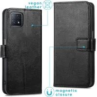 imoshion Étui de télephone portefeuille de luxe Oppo A73 (5G) - Noir