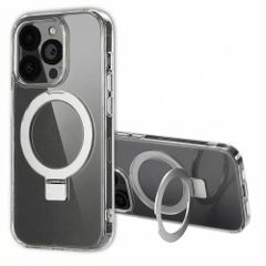Accezz Coque Ring Stand avec MagSafe Apple iPhone 14 Pro - Transparent