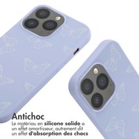 imoshion Coque design en silicone avec cordon Apple iPhone 13 Pro - Butterfly