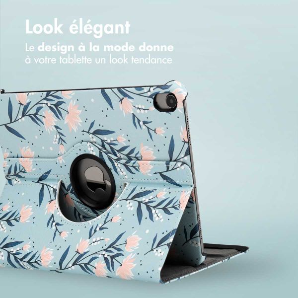 imoshion Coque tablette Design rotatif à 360° Apple iPad Air 5 (2022) / Air 4 (2020) - Flowers