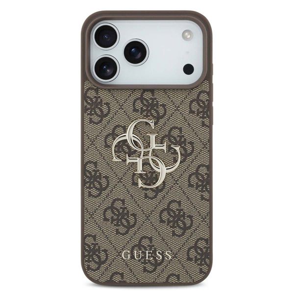Guess Coque 4G Metal Logo Backcover Apple iPhone 17 Pro Max - Marron