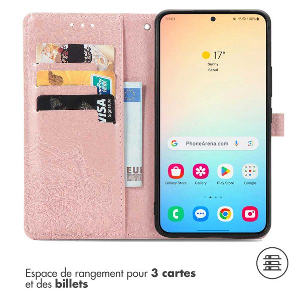 imoshion Etui de télephone Mandala Samsung Galaxy S24 / S25 - Rose Doré