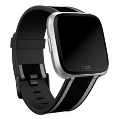 Fitbit Bracelet Woven Fitbit Versa / Versa 2 / Versa Lite - Taille L - Grey / Black