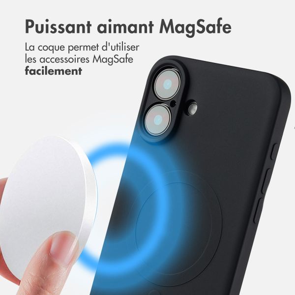 imoshion Coque Couleur avec MagSafe iPhone 16 - Noir