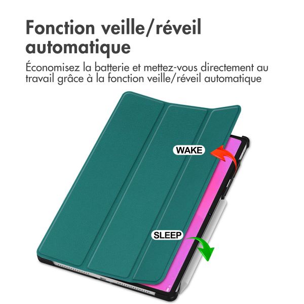 imoshion Coque tablette Trifold Lenovo Yoga Tab Plus (2025) - Vert foncé