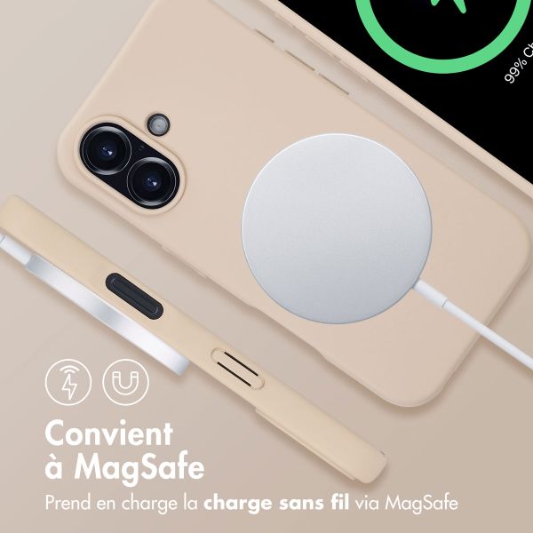 imoshion Coque arrière Color avec cordon amovible et MagSafe Apple iPhone 16 - Nude