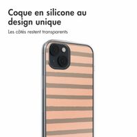 imoshion Coque Design iPhone 14 - Striped Peach Reverse