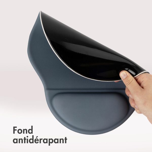 imoshion Tapis de souris ergonomique - Tapis de souris avec repose-poignet - 30 x 25 cm - Bleu seal