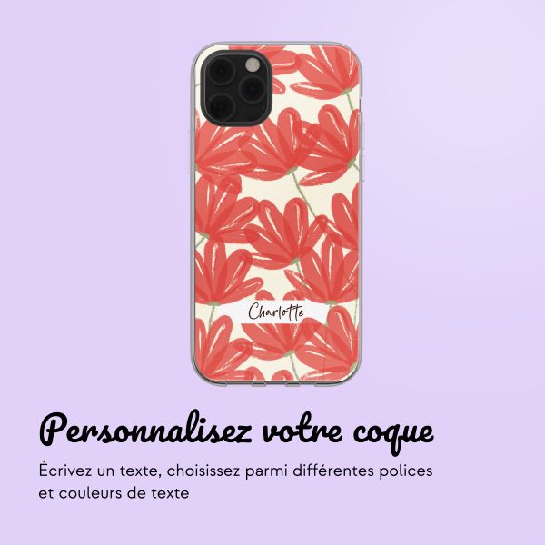 Coque personnalisée avec des fleurs iPhone 12 (Pro) - Transparent