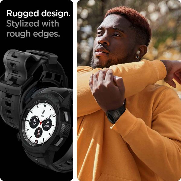 Spigen Rugged Armor™ Pro Case  Samsung Galaxy Watch 4 - 46 mm - Noir