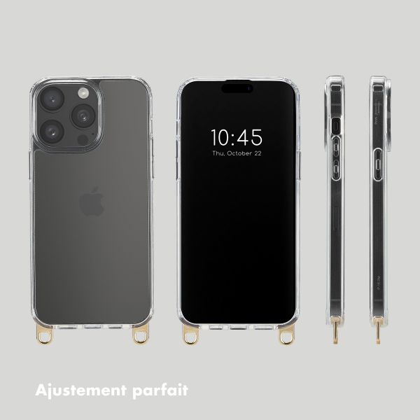 Selencia Coque arrière avec crochets amovibles Apple iPhone 15 Pro Max - Transparent