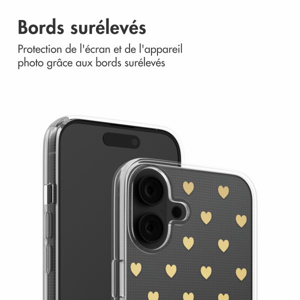 imoshion Coque Design iPhone 16 - Golden Hearts