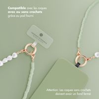 Selencia Ensemble de cordons pour téléphone avec perles et élastiques - Pistache Cream