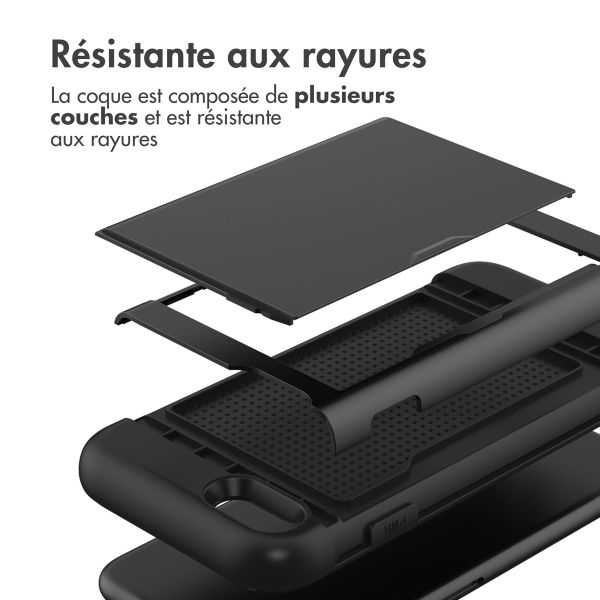 imoshion Coque arrière avec porte-cartes Apple iPhone SE (2022 / 2020) / 8 / 7 - Noir