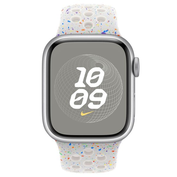 Apple Bracelet Nike Sport Apple Watch Series 1 t/m 9 / SE (38/40/41 mm) | Series 10 / 11 (42 mm) - Taille M/L - Pure Platinum