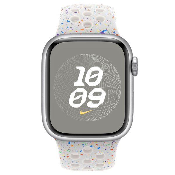 Apple Nike Sport Band Apple Watch Series 1 á 9 / SE (38/40/41 mm) | Series 10 (42 mm) - Taille M/L - Pure Platinum