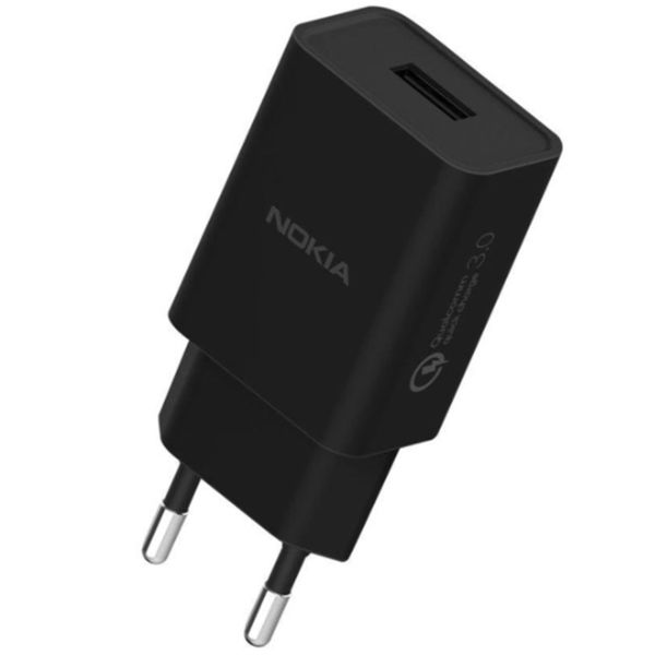 Nokia ﻿Adaptateur secteur original - Chargeur - Connexion USB - 18 Watts - Noir