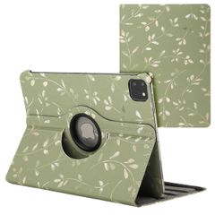 imoshion Coque tablette Design rotatif à 360° Apple iPad Pro 11 (2025) M5 / (2024) M4 - Green Flowers