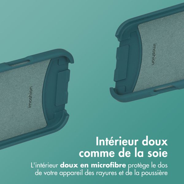 imoshion Coque arrière Color avec cordon amovible et MagSafe Apple iPhone Air - Vert foncé