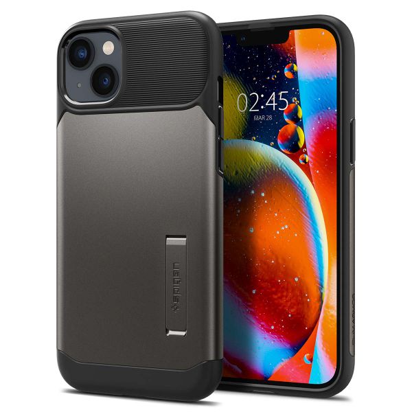 Spigen Slim Armor Backcover iPhone 14 - Gunmetal