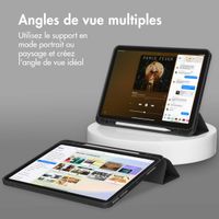 Accezz Étui de téléphone portefeuille Smart Silicone iPad Air 11 pouces (2024) M2 / Air 5 (2022) / iPad Air 4 (2020) - Noir